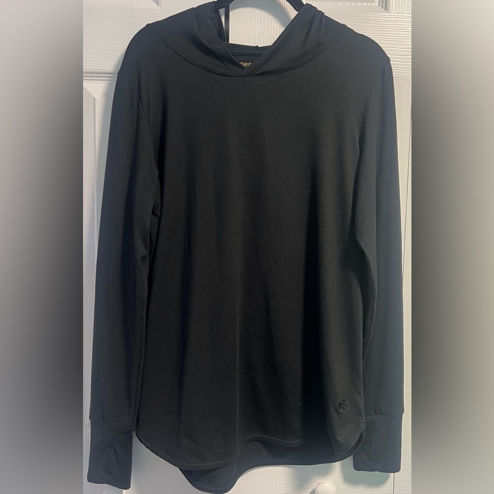 Women's Peach Black Light Casual Hoodie